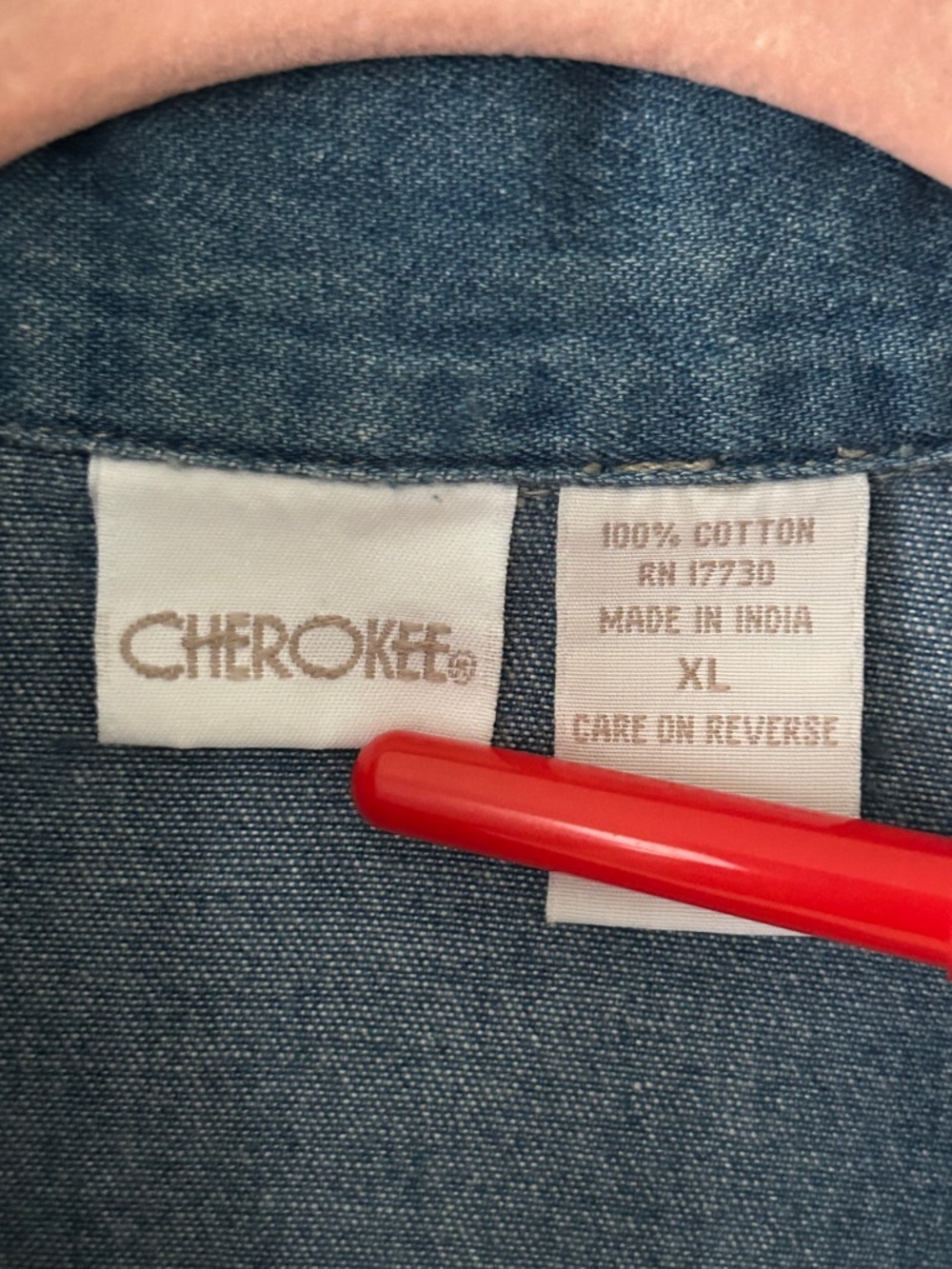 Cherokee 100% Cotton Denim Button Up Maxi Dress - Picture 13 of 13